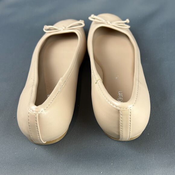 Calvin Klein Nude Beige Ballet Flats Bow Accent Size 9 NEW - Picture 4 of 14